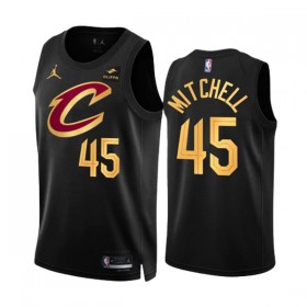 Cleveland Cavaliers Donovan Mitchell 45 Jordan 2022-23 Statement Edition Musta Miesten Pelipaidat Swingman